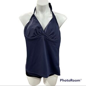 NWT size 32D/DD Athleta Bra Wrap $79 Tankini dark blue
